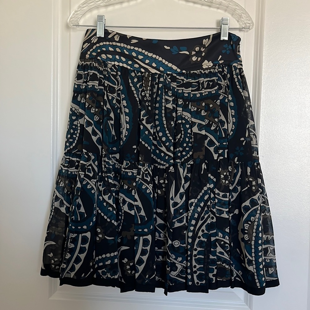 NWOT DKNY Patterned Silk Skirt
